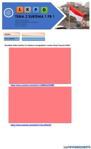 Pembelajaran tema 2 subtema 1 pb 1