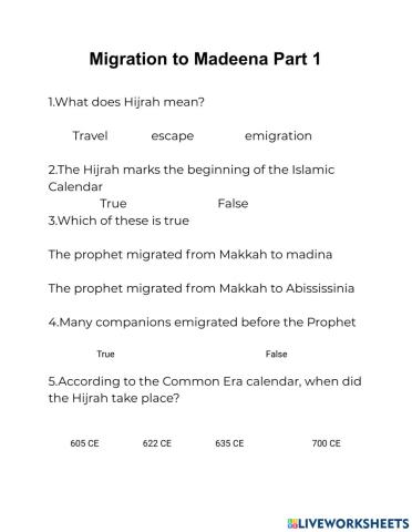 Migration to Madeena part 1