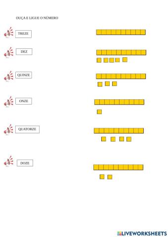 Composição e leitura de numerais até 15