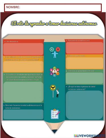 Ficha 11. El reto de aprender a tomar decisiones autónomas