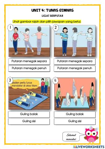 P.Jasmani Thn 1: Tunas Gimnas (Ligat Berputar)