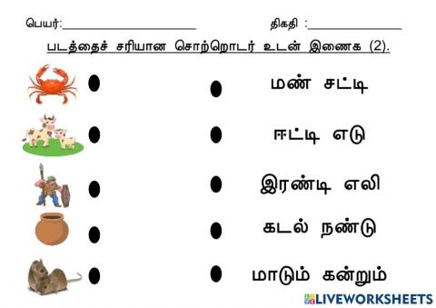 தொகுதி 3 (படத்தைச் சரியான சொற்றொடர் உடன் இணை)-2