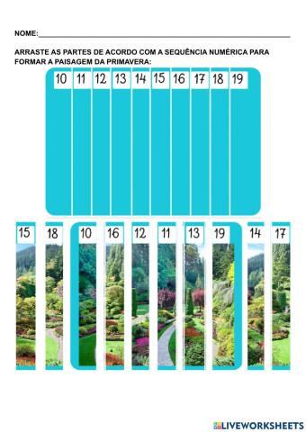 Sequência numérica primavera