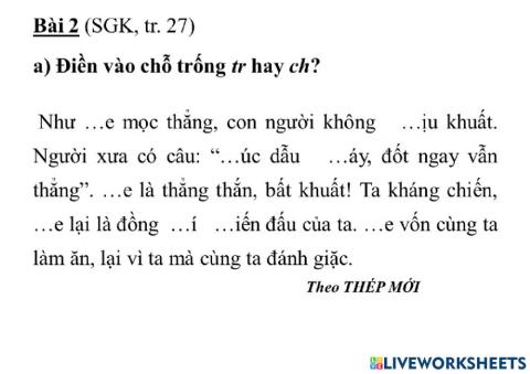 Chính tả 4 tuần 3 + 4