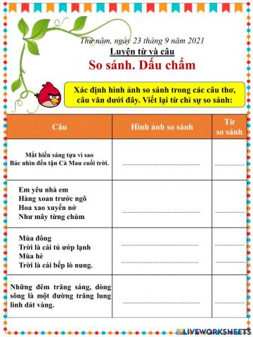 Luyện từ và câu lớp 3