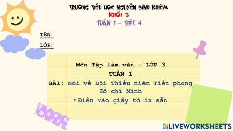 Tập làm văn Tuần 1