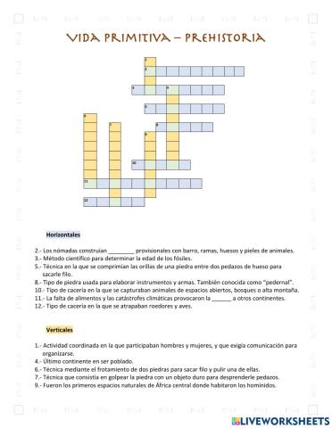 Vida primitiva - Prehistoria