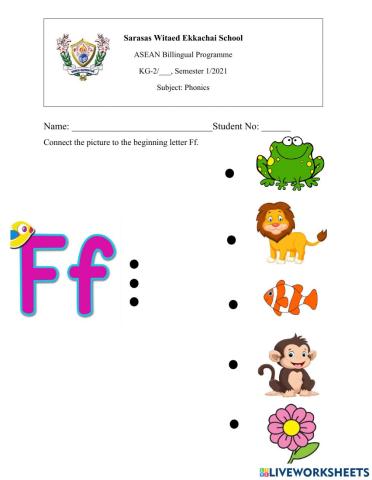 Phonics -Matching Type Ff-