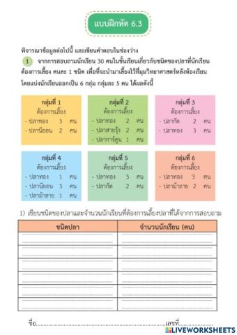 แบบฝึกหัด 6.3