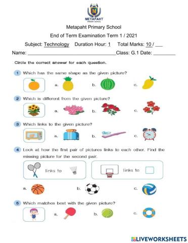 End of Term 1 - Technology