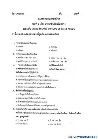 บทที่ 4 ประชาธิปไตยใบกลาง