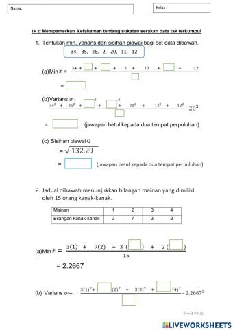 Sukatan serakan TP2