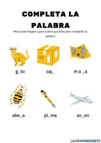 Completa la palabra