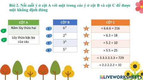 lũy thừa với số mũ tự nhiên