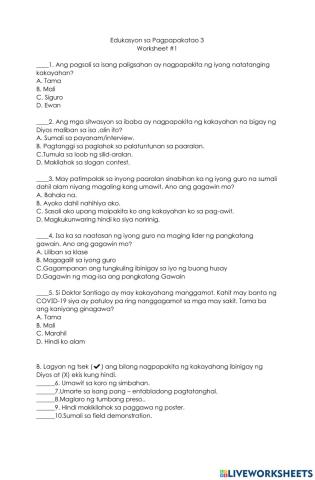 Esp 3 worksheet 1