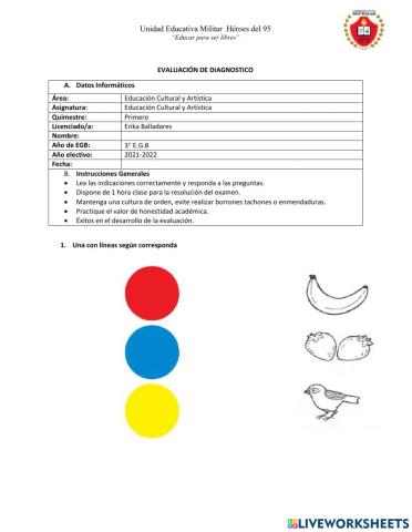 Evaluación  de diagnostico