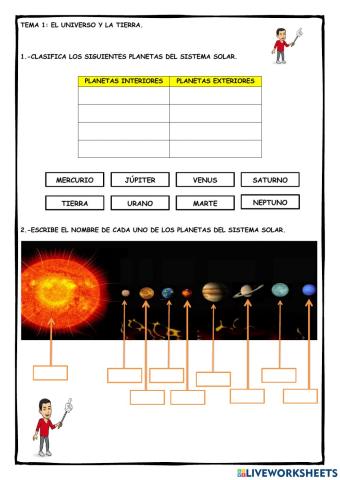 Ficha 2: El Universo y la Tierra