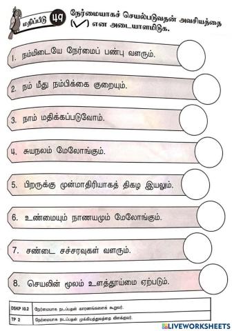 நேர்மையாகச் செயல்படுவதன் அவசியம்