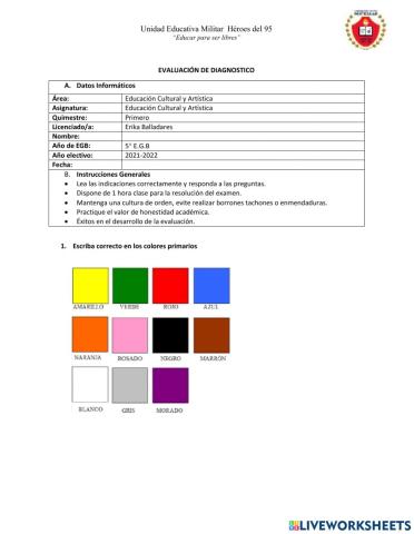 Evaluación  de diagnostico