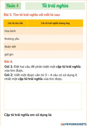 Từ trái nghĩa