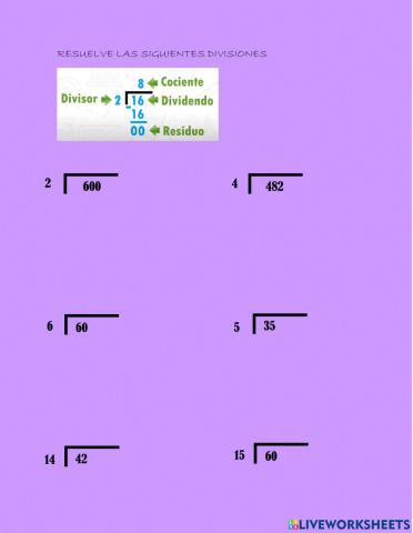 Divisiones fáciles