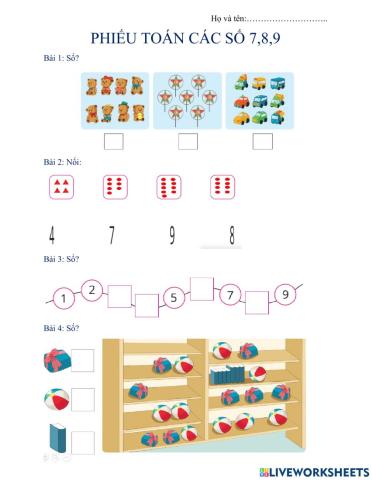 Các số 7,8,9