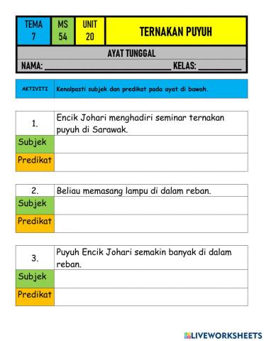 BM Tahun 2 - Unit 20 Ternakan Puyuh