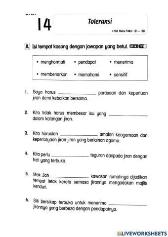 Moral Tahun 4 Toleransi