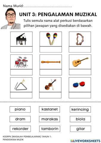 UNIT 3: Pengalaman Muzikal (Alat Perkusi)