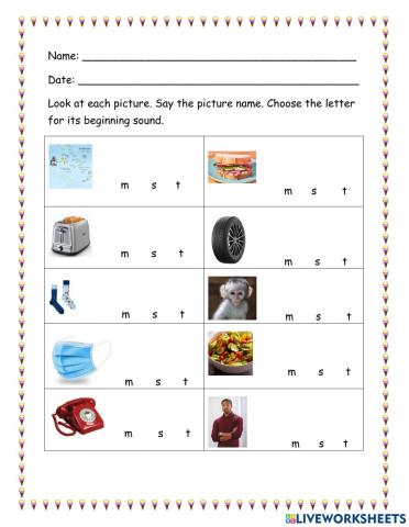 Beginning Consonants - -s-, -m-, -t-