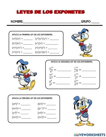 Leyes de los exponentes