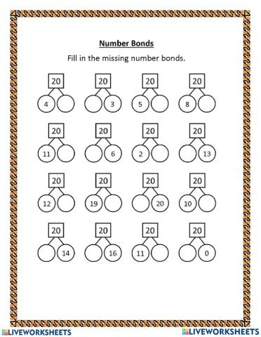 Number Bonds up to 20