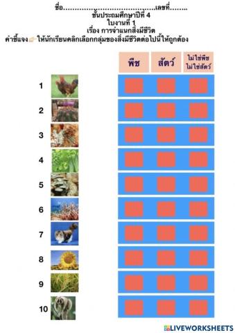 การจำแนกสิ่งมีชีวิต