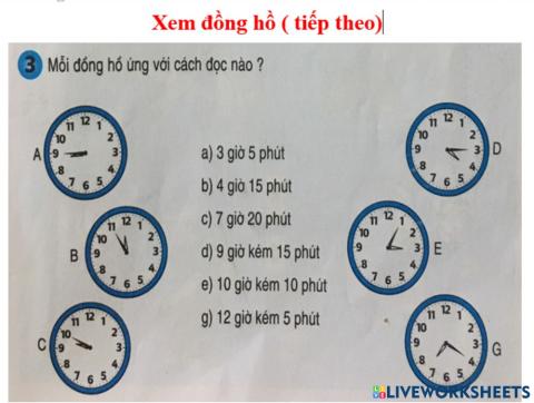 Xem đồng hồ tiếp theo