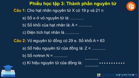 Thành phần nguyên tử  - H10