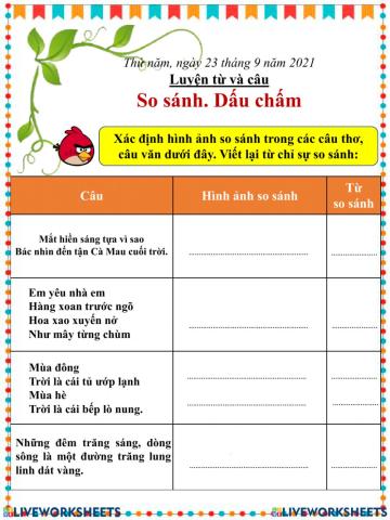 Bài tập củng cố.