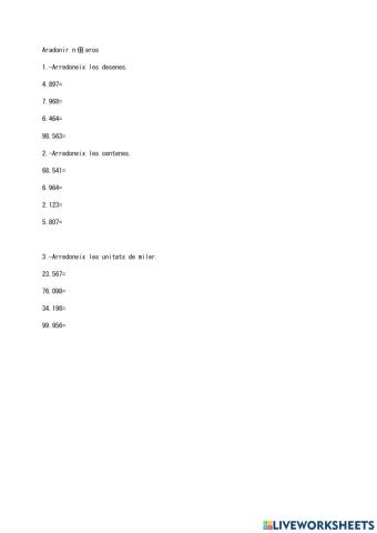 Arradoniment de números