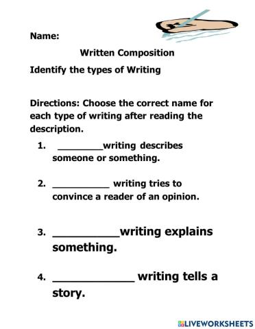 Identify Types of Writing