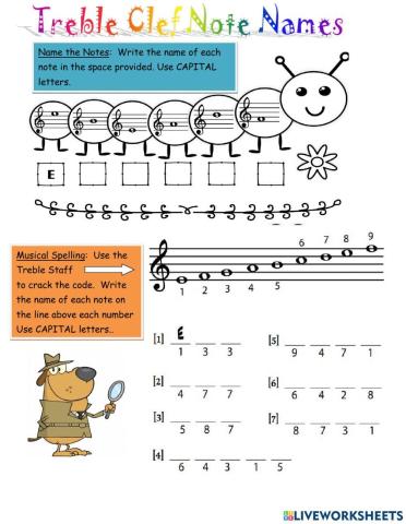 Treble Clef Note Names