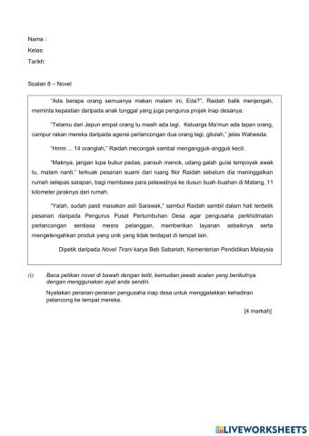 Latihan NOVEL TIRANI