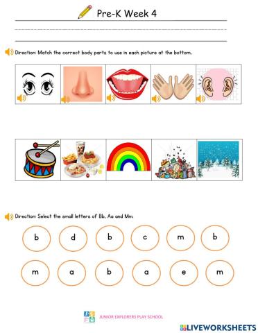 Pre-K Summative Assessment Week 4