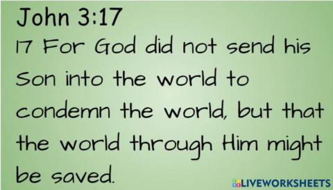 John 3:17 memory verse Test