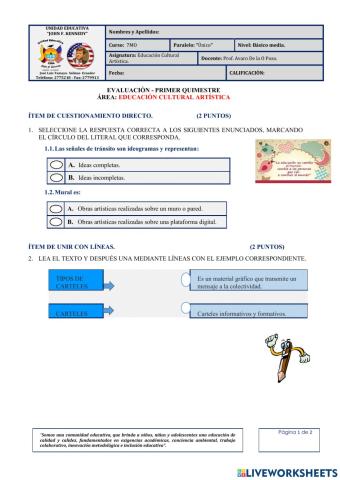 Examen grado 7-Santiago