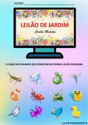 Poema Leilão de Jardim