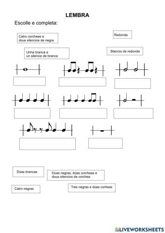 Repaso 1, figuras musicais