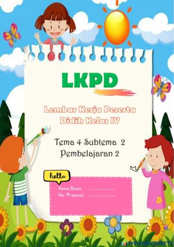 LKPD Tema 4 Subtema 2 Pembelajaran 2