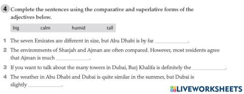 Grade 11 General Lessons 1–2 The seven Emirates