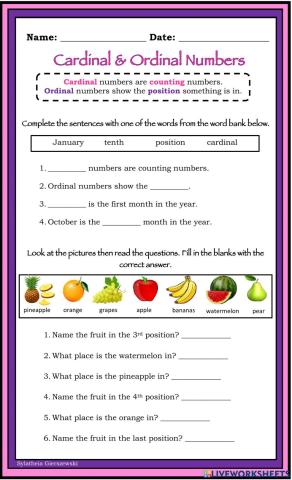 Cardinal and Ordinal Numbers