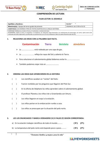 Practica calificada de plan lector