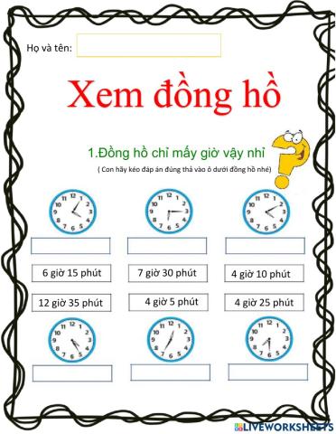 Xem đồng hồ